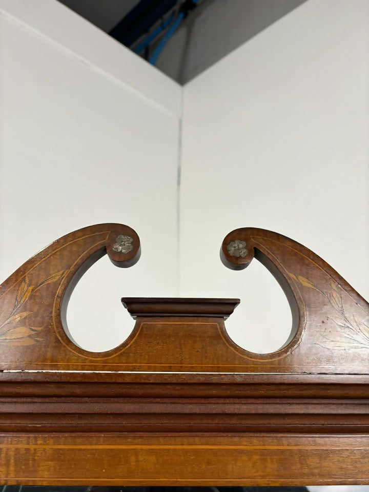 Edwardian Satinwood Inlaid Dressing Table With Swivel Mirror