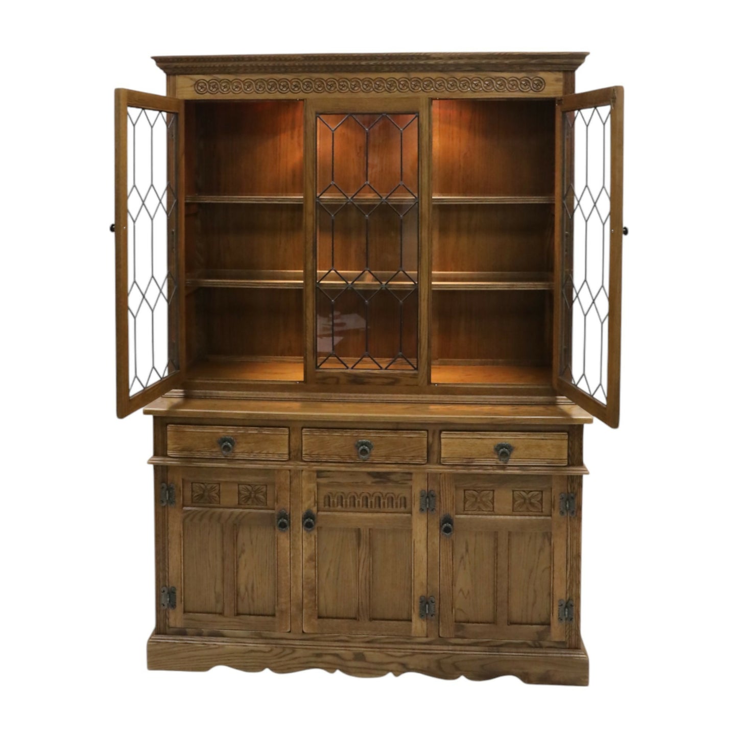 Old Charm Sideboard Base Display Top Cupboards Vintage Finish FREE UK Delivery. SBR9668/1510D