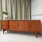 Vintage Mid Century Danish Large Teak Sideboard Drinks Cabinet