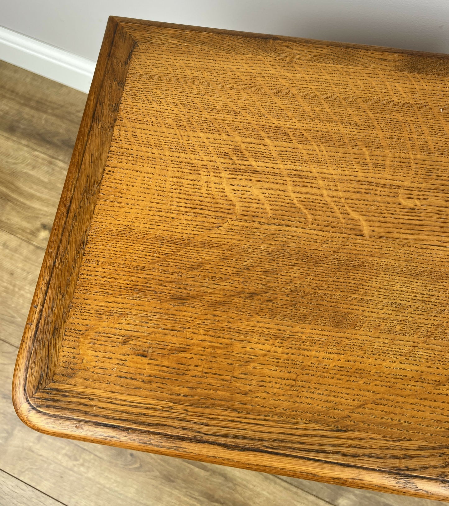 Pair of Bedside Tables Vintage French Louis Oak Nightstands Cabinets LOT 6306
