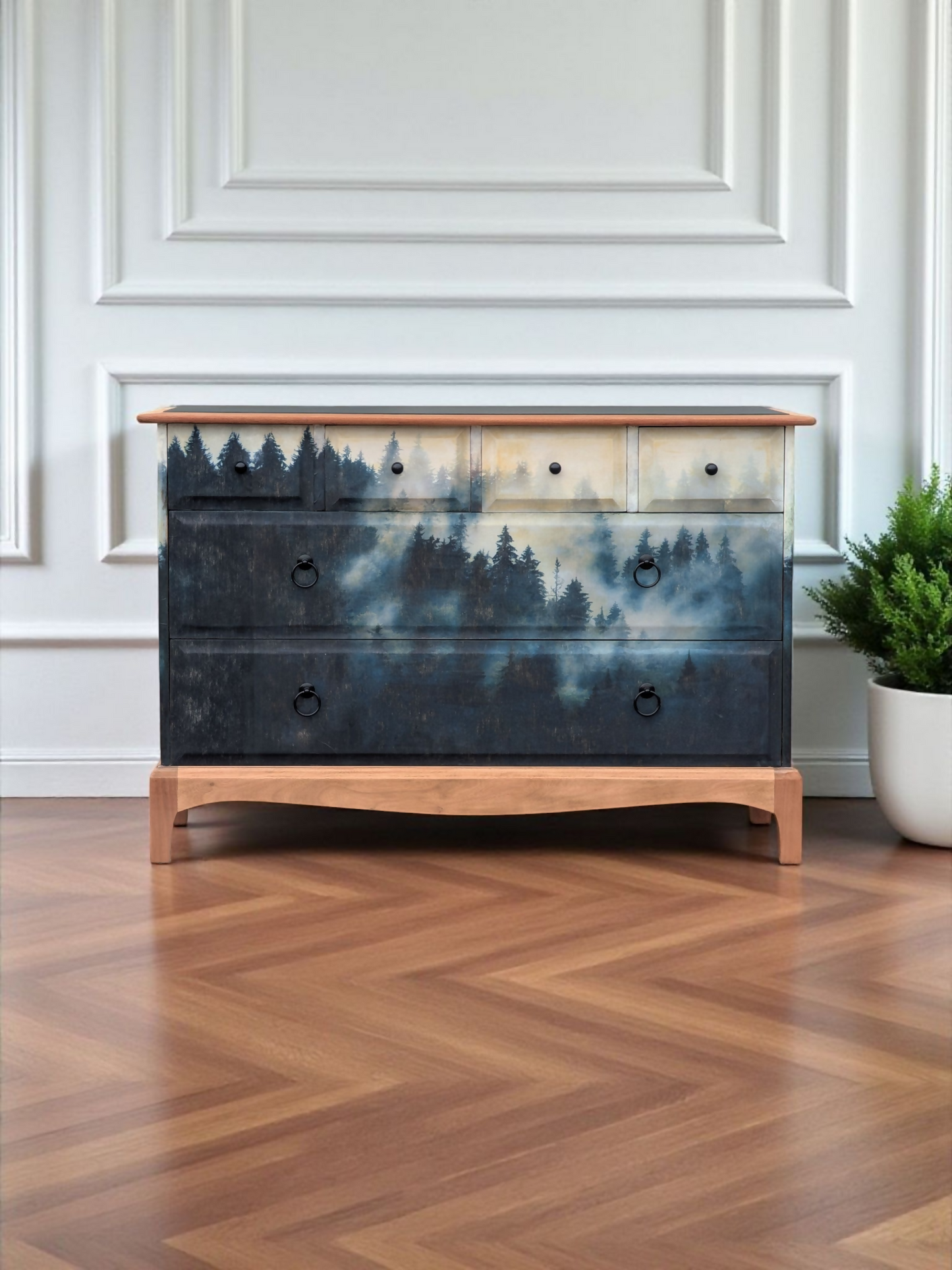 Dark green stag chest of drawers unique large dresser