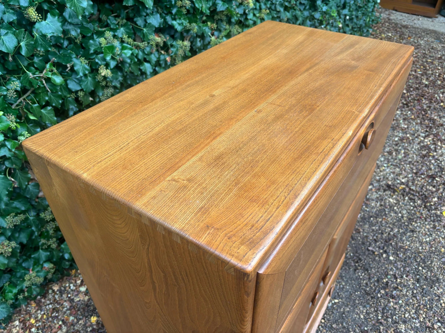 Mid Century Ercol 469 Elm Bureau Drinks Cocktail Cabinet