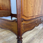 Bed Antique French Style Double Bed Frame Walnut Carved Headboard LOT 6407