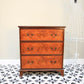 Antique Chest of Drawers Georgian Style Mahogany with Three Graduated Drawers