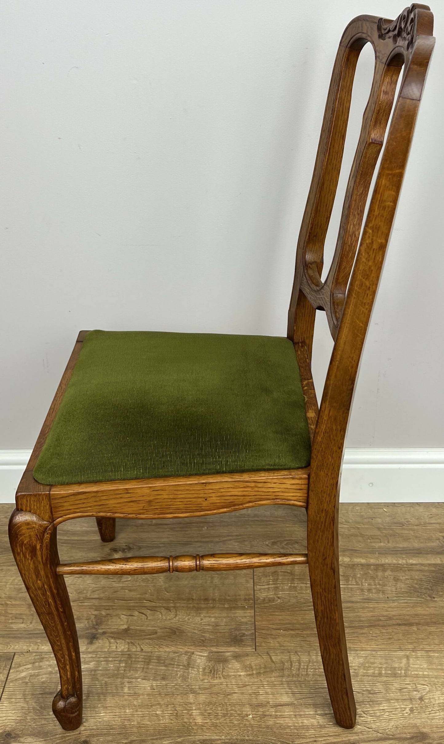 Dining Chairs Vintage French Louis Style Oak Set of 4 Upholstered Seats LOT 6347