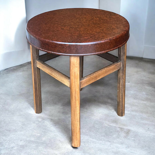 Art Deco Elm and Bakelite circular occasional table