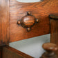 Oak Hall Stand Stick Stand with Drip Trays and Cupboard
