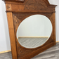 Wall Mirror Antique French Style Oak Carved Floral Decorative Frame LOT 3849