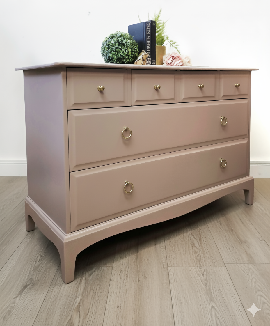 Stag Minstrel Chest of Drawers in pink