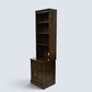 Narrow Ercol Bookcase Wall Unit With Shelves & Cupboard Dark FREE UK Delivery*