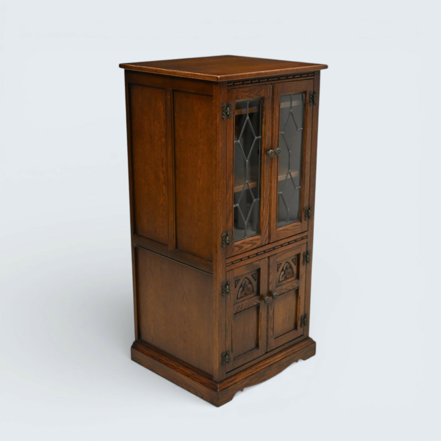 Old Charm Hi Fi/Record Cabinet 2 Adjustable Shelves Light Oak FREE UK Delivery*