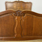 Bed Vintage French Louis XVI Double Bed Frame Oak Carved Headboard LOT 6408