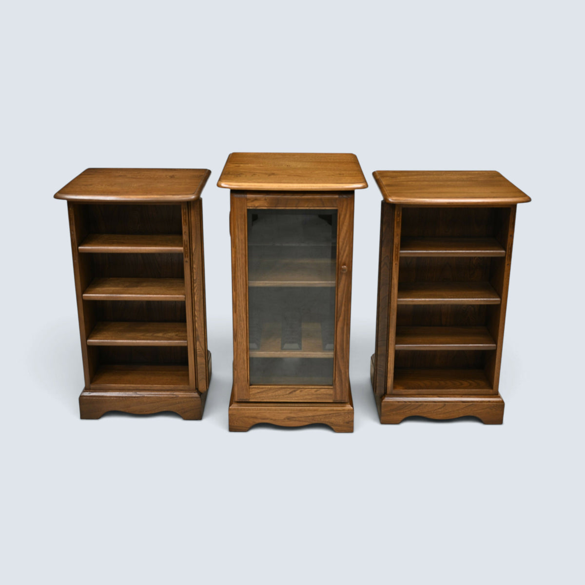 Ercol 3 Piece Midi Hi Fi Cabinet Golden Dawn Finish CD Storage FREE UK Delivery*