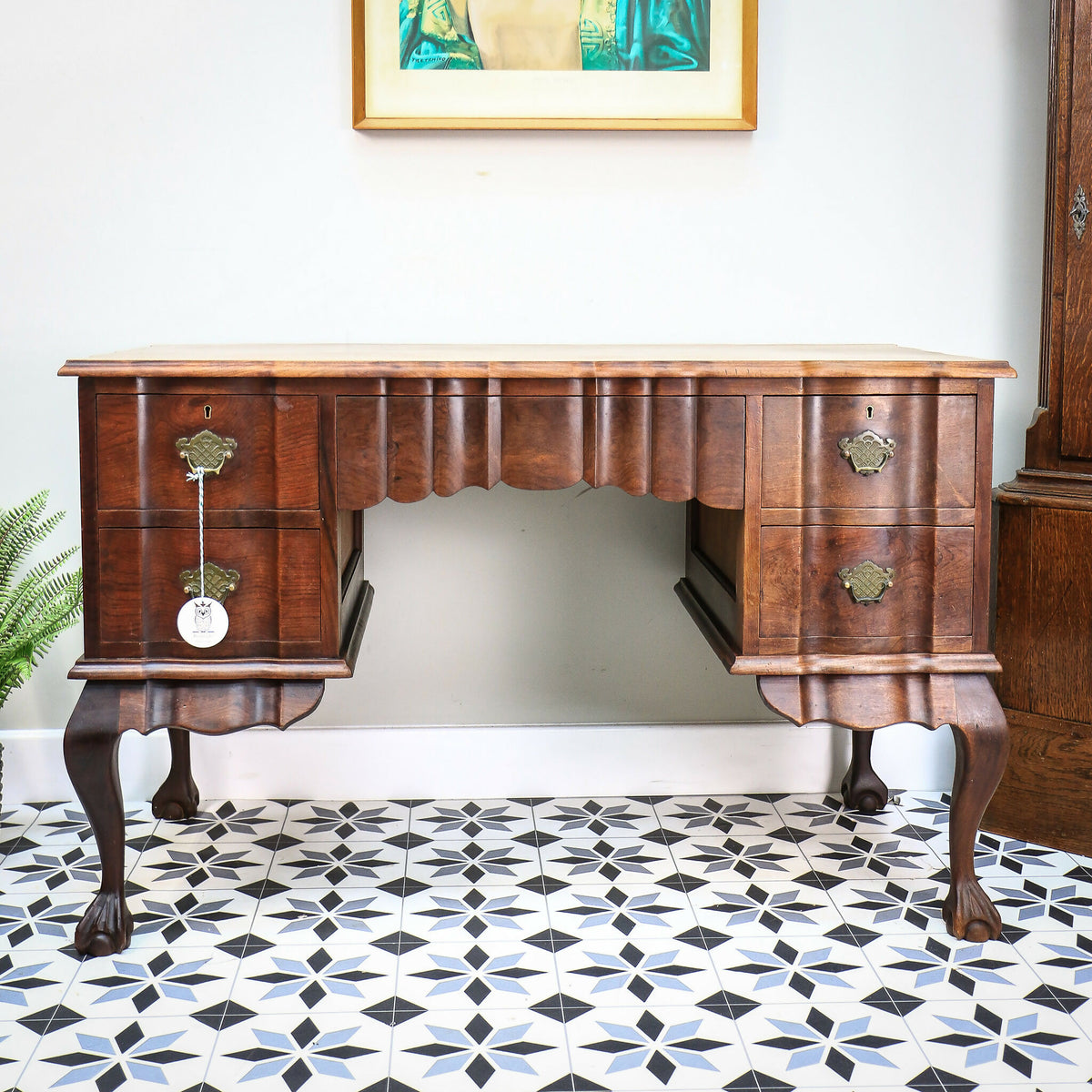 Rare Dutch Colonial Desk Dressing Table South African Stink Wood