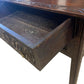 Antique Oak 19th C Gothic revival side tables chest of drawers
