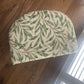 Green ottoman seat. Small. Bijou. Beautiful midgreen, matching fabric