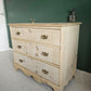 Antique Pine Chest of Drawers with stencils , three large drawers