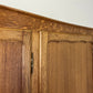 Wardrobe Vintage French Louis Oak Triple Door Carved Armoire Cabinet LOT 6531