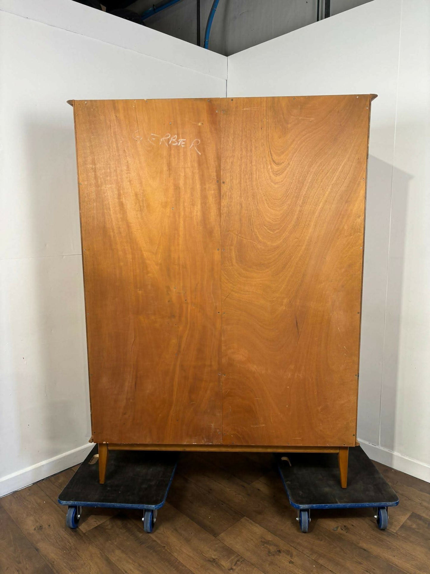 Mid Century Walnut Triple Wardrobe by Alfred Cox for Heals