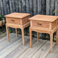 Stag minstrel bedside tables/ Pair vintage retro bedside cabinets/ weathered wood bedside tables/Stag bedroom furniture