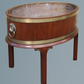 Mahogany and Brass Bound Oval Wine Cooler or Jardinière