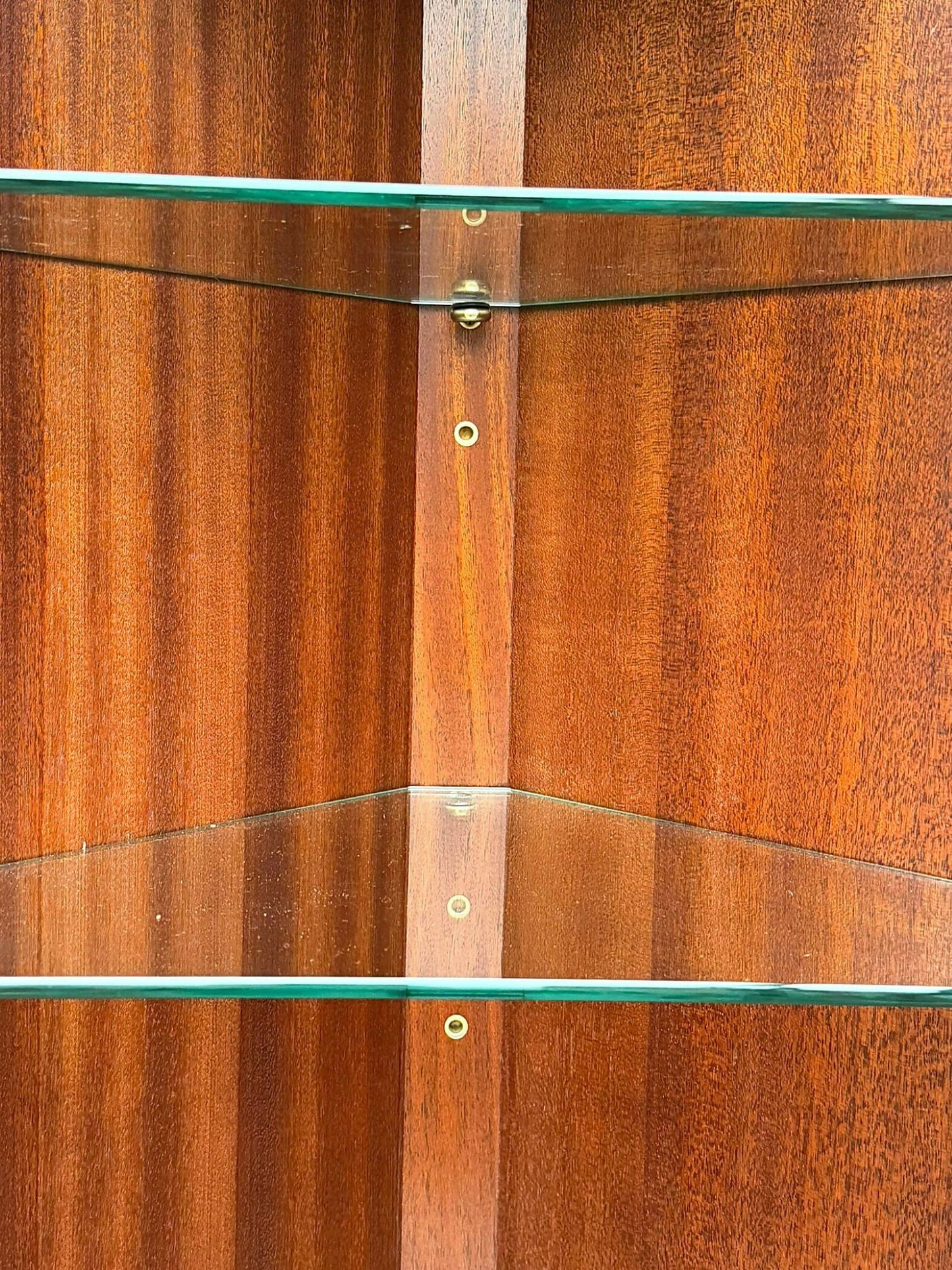 Charles Barr Figured Mahogany Corner Cabinet / Corner Cupboard