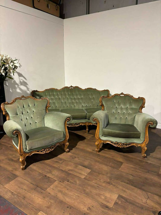 Louis XV Style Three-Piece Lounge Suite – Mid 20th Century