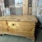 Vintage Victorian Pine Trunk Coffer Linen Box, c 1880