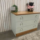 Retro Stag Nocturne Chest of 3 Drawers white and oak.