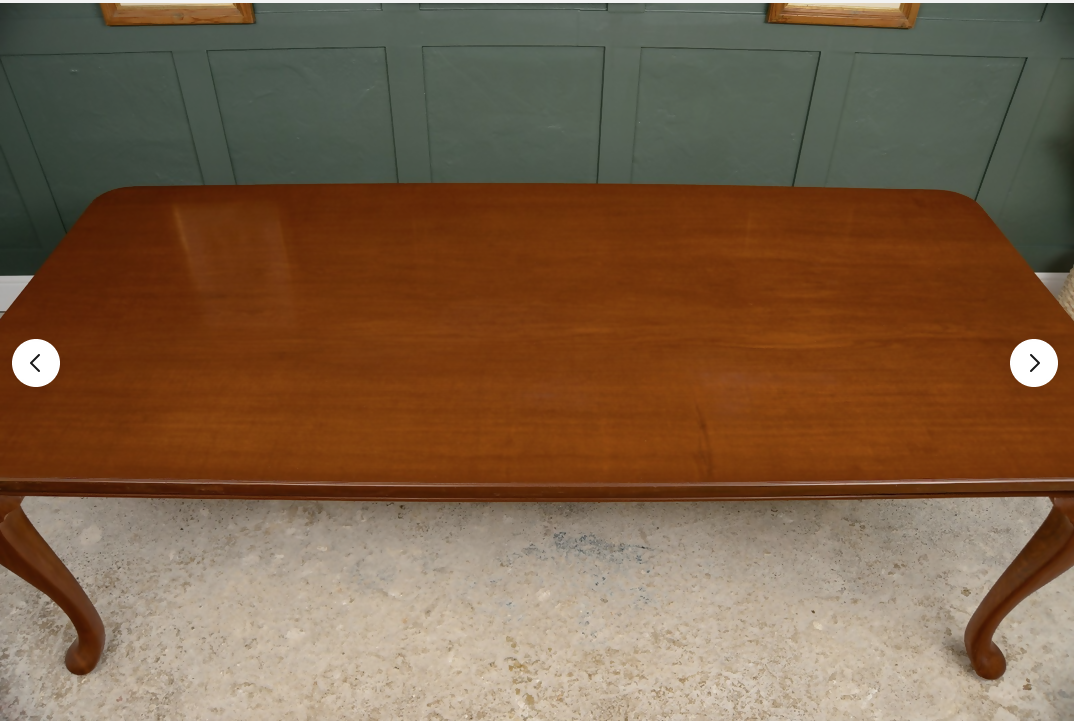 7.5 ft Solid Mahogany Dining Table - 8 Seater - Rectangular - Queen Anne Style