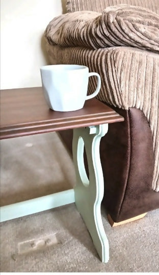 Vintage Upcycled Solid Oak Tudor Style Nesting Tables