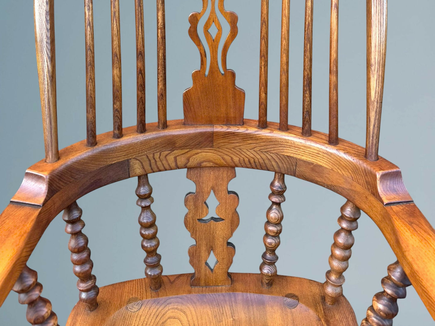 Large Pair of Ash Broad Arm Windsor Chairs