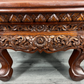 Plant Stand Chinese Mahogany Hand Carved Design Glass Top Coffee Table LOT 24327
