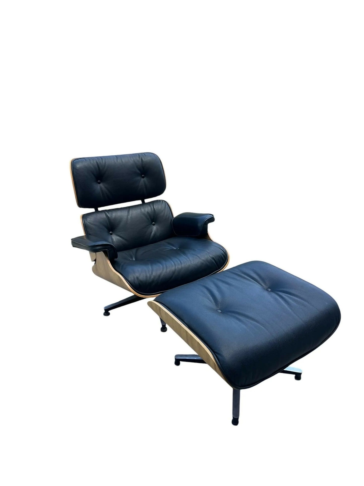 Mid century 1970’s Italian Eames style lounge chair and Ottoman by Cofemo