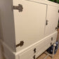Newly refurbished antique linen cupboard drinks cabinet