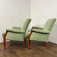 Vintage Pair of Parker Knoll Light Green Upholstered Armchairs – Model PK 749-1014