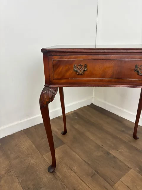 Reproduction Mahogany Side Table With Drawer