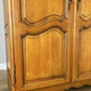 Wardrobe Vintage French Louis XVI Style Oak Three Door Carved Armoire LOT 6492
