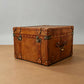 Vintage Leather Coffee Table Storage Trunk - Luxury Handmade English - Hand Pinned - Storage