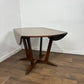 Vintage Round Oak Drop Leaf Dining Table
