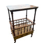 Antique 19th C Walnut Canterbury side table magazine rack.