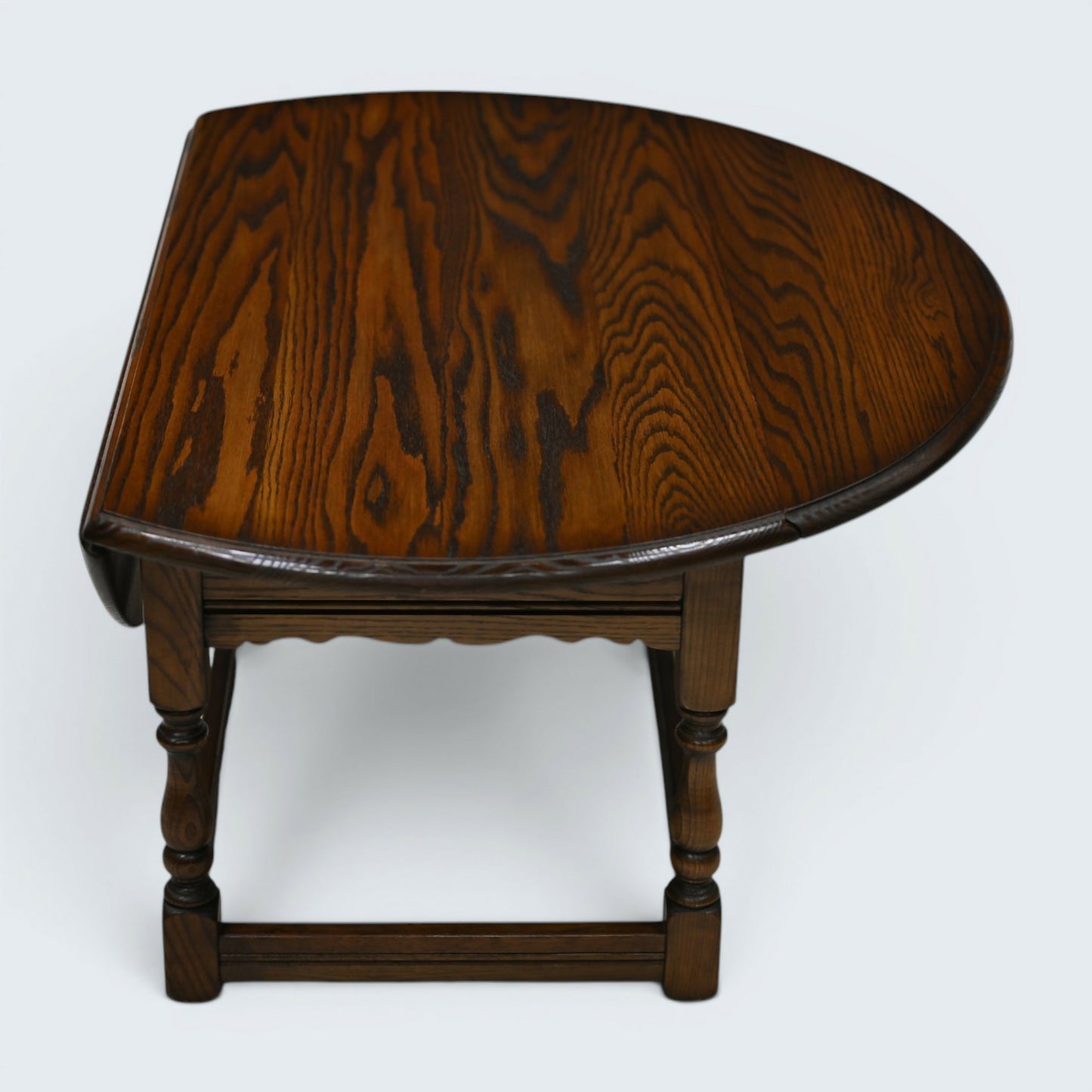 Old Charm Oak Drop Leaf Long Oval Coffee Table Light Oak 2144 FREE UK Delivery