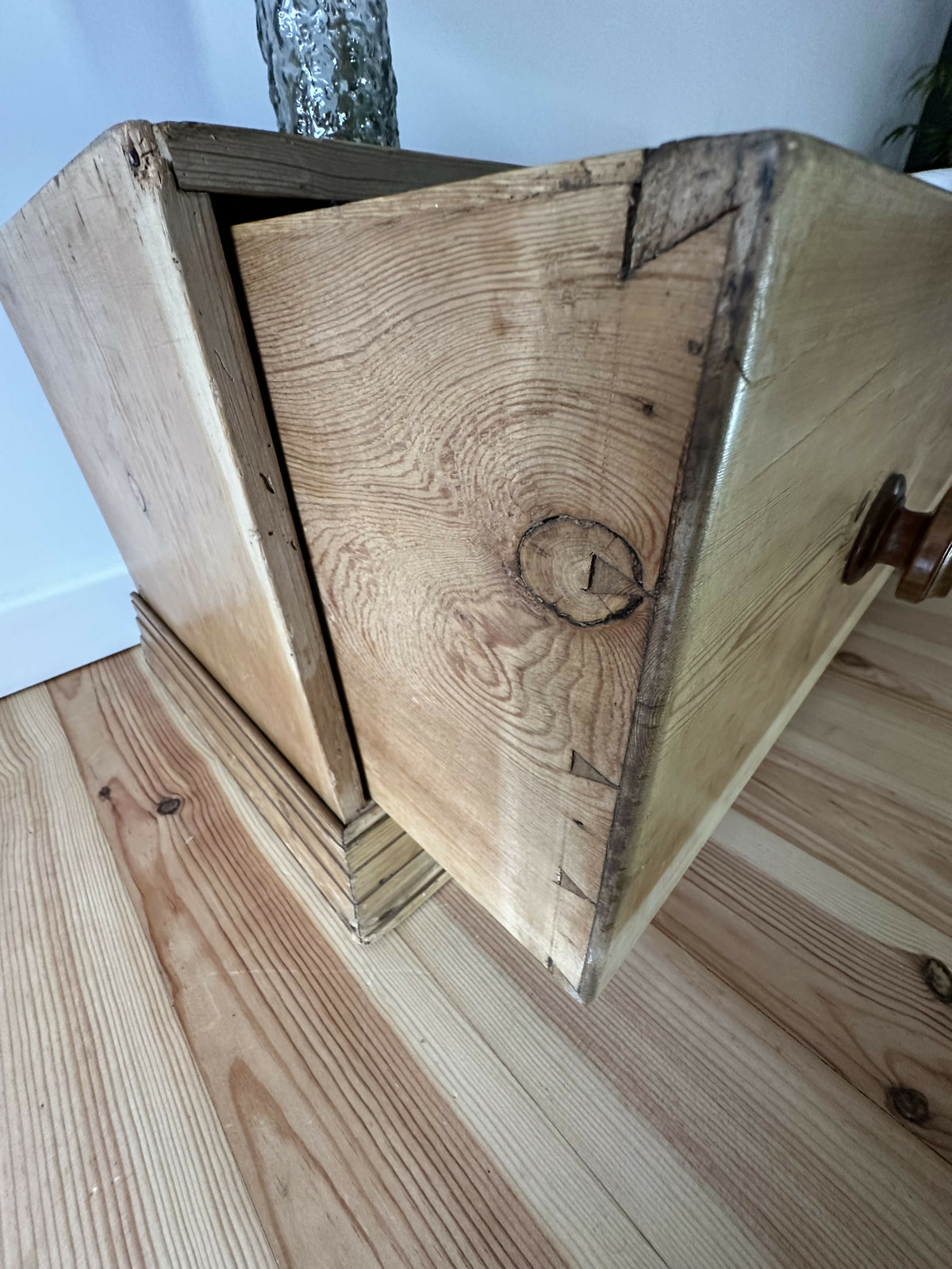 Antique Pine Pule Chest Stripped Rustic Pine Blanket Box