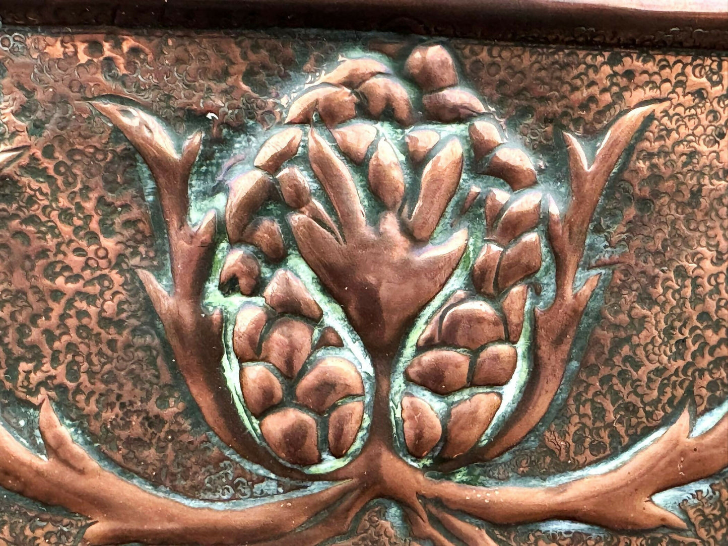 Art Nouveau Copper and Brass Mirror