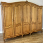 Wardrobe Vintage French Louis XVI Style Oak Five Door Carved Armoire LOT 6519