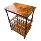Antique 19th C Walnut Canterbury side table magazine rack.