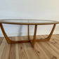 Mid Century Teak Coffee Table with Glass Top