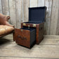 Luxury bridle leather 1 draw bedside cabinet