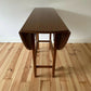 Vintage Mid Century Teak Drop Leaf Table Formica Circular Dining Table