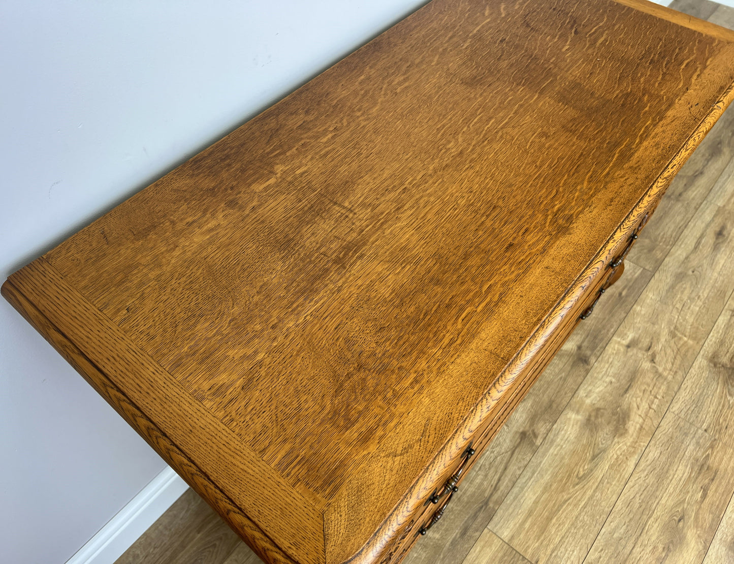 Chest of Drawers Vintage French Louis Oak 3 Drawers Carved Cabinet LOT 6259